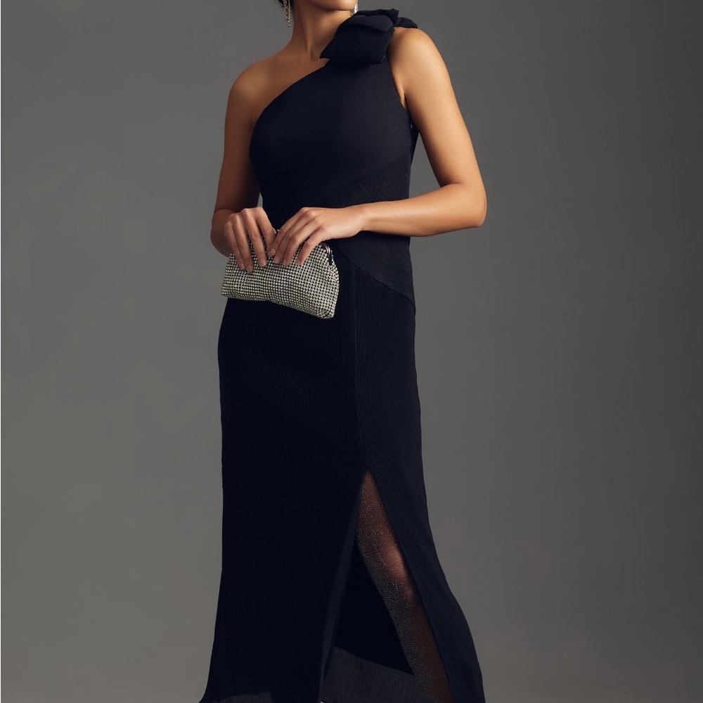 By Anthropologie Pleated One Shoulder Dress